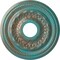 Ekena Millwork Galway Ceiling Medallion (Canopies up to 3 1/4"), 15 3/4"OD x 3 1/4"ID x 1"P, Copper Green Patina CM15GACGS - alternate 1
